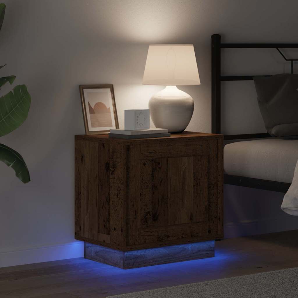 Dulap de noapte cu 2 pcs Lemn vechi 44 x 34.5 x 45 cm GartenMobel Dekor