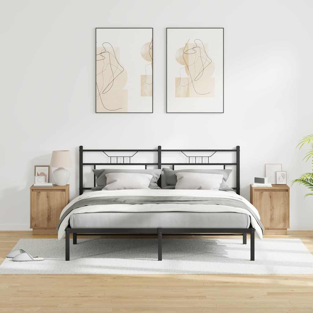 Dulap de noapte cu 2 pcs stejar artizanal 39 x 34.5 x 50 cm GartenMobel Dekor