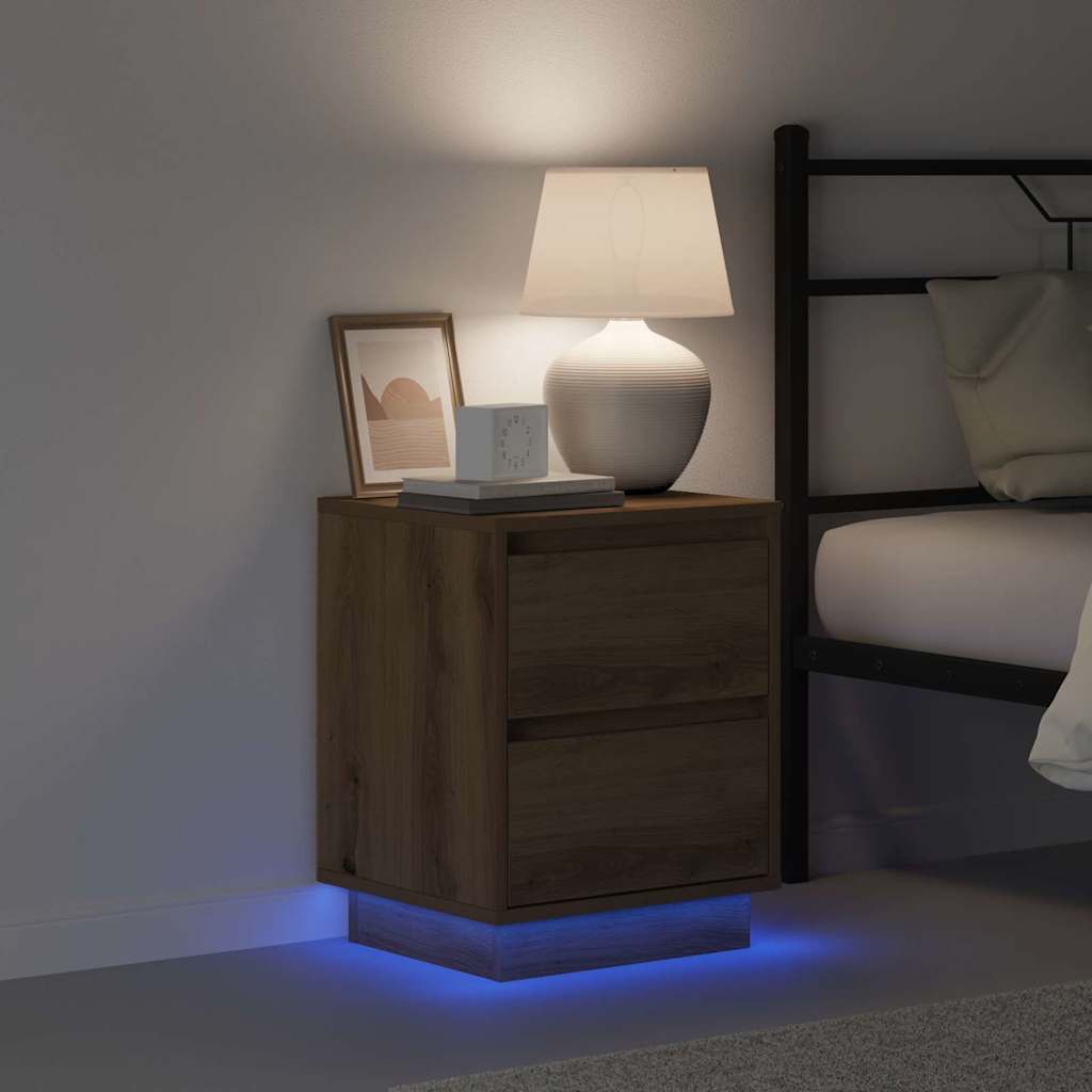 Dulap de noapte cu 2 pcs stejar artizanal 39 x 34.5 x 50 cm GartenMobel Dekor