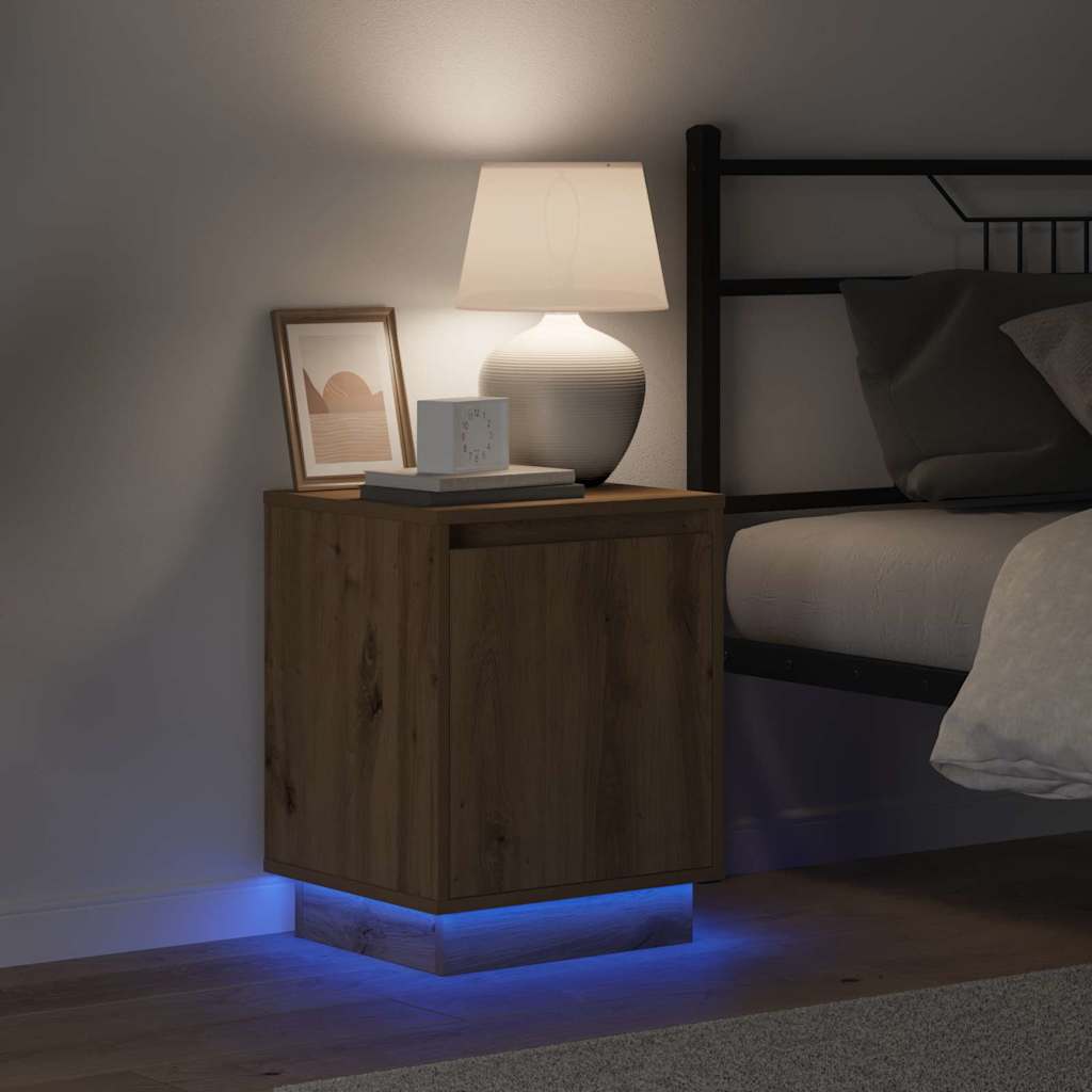 Dulap de noapte cu 2 pcs stejar artizanal 39 x 34.5 x 50 cm GartenMobel Dekor