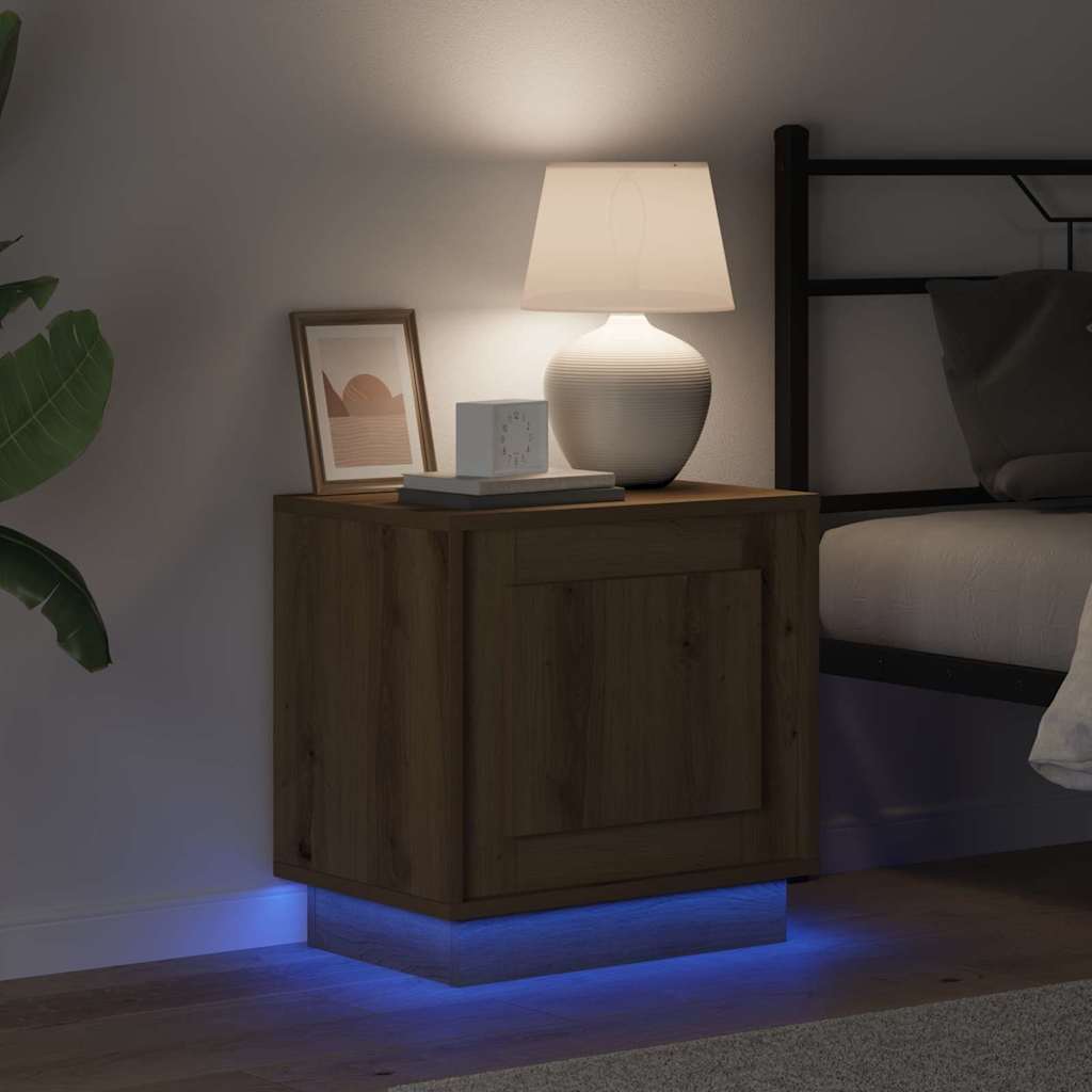 Dulap de noapte cu 2 pcs stejar artizanal 44 x 34.5 x 45 cm GartenMobel Dekor