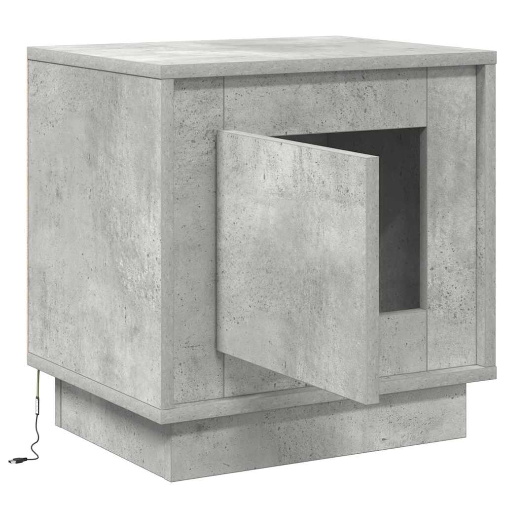 Dulap de noapte cu Gri beton 44 x 34.5 x 45 cm Lemn compozit GartenMobel Dekor