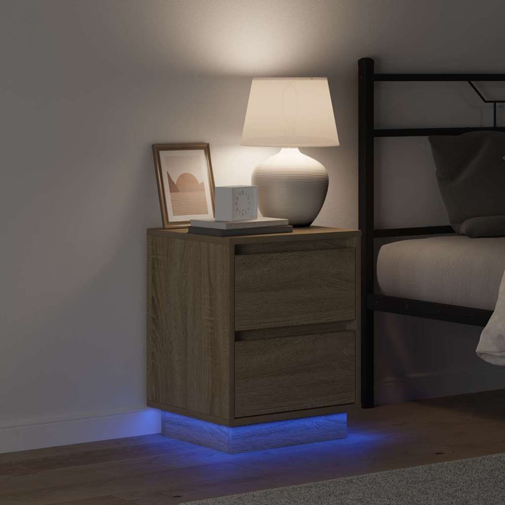 Dulap de noapte cu sertar 2 pcs Stejar sonoma 39 x 34.5 x 50 cm GartenMobel Dekor