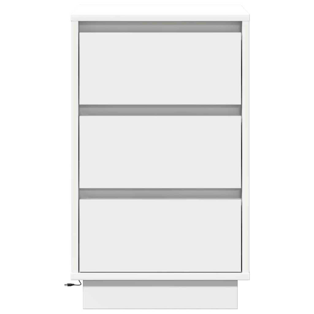 Dulap de noapte cu sertar Alb 39 x 34.5 x 65 cm Lemn compozit GartenMobel Dekor