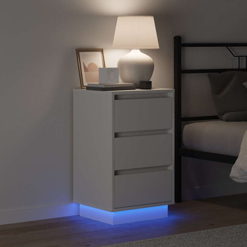 Dulap de noapte cu sertar Alb 39 x 34.5 x 65 cm Lemn compozit GartenMobel Dekor