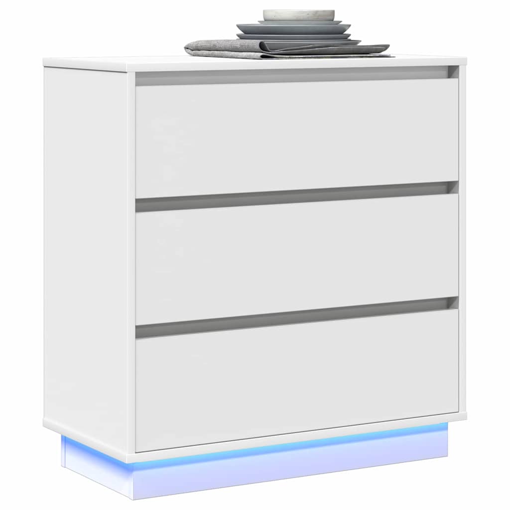 Dulap de noapte cu sertar Alb 71 x 34.5 x 75 cm Lemn compozit GartenMobel Dekor