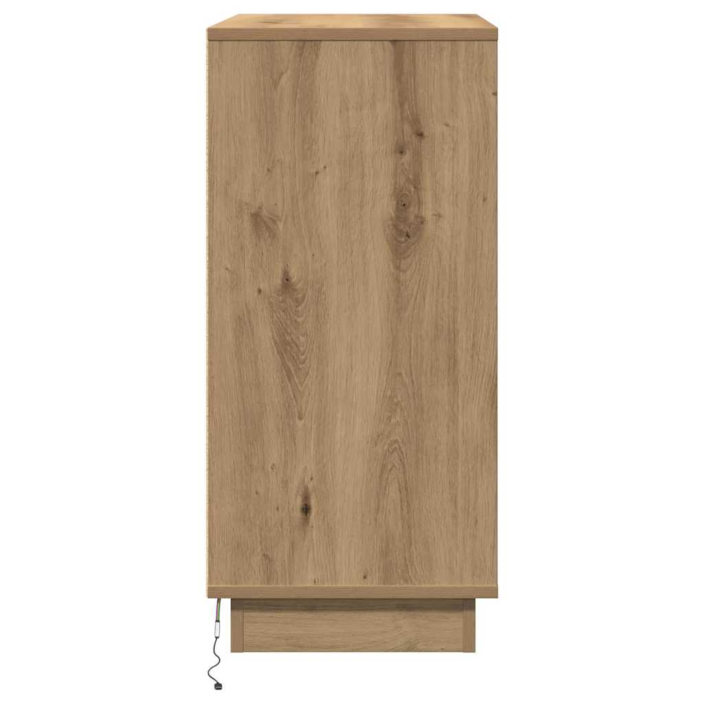 Dulap de noapte cu sertar cu stejar artizanal 71 x 34.5 x 75 cm GartenMobel Dekor