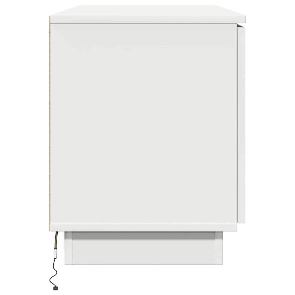 Cabinet TV cu LED Alb 100 x 38 x 49 cm Lemn compozit GartenMobel Dekor