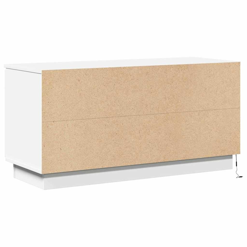Cabinet TV cu LED Alb 100 x 38 x 49 cm Lemn compozit GartenMobel Dekor