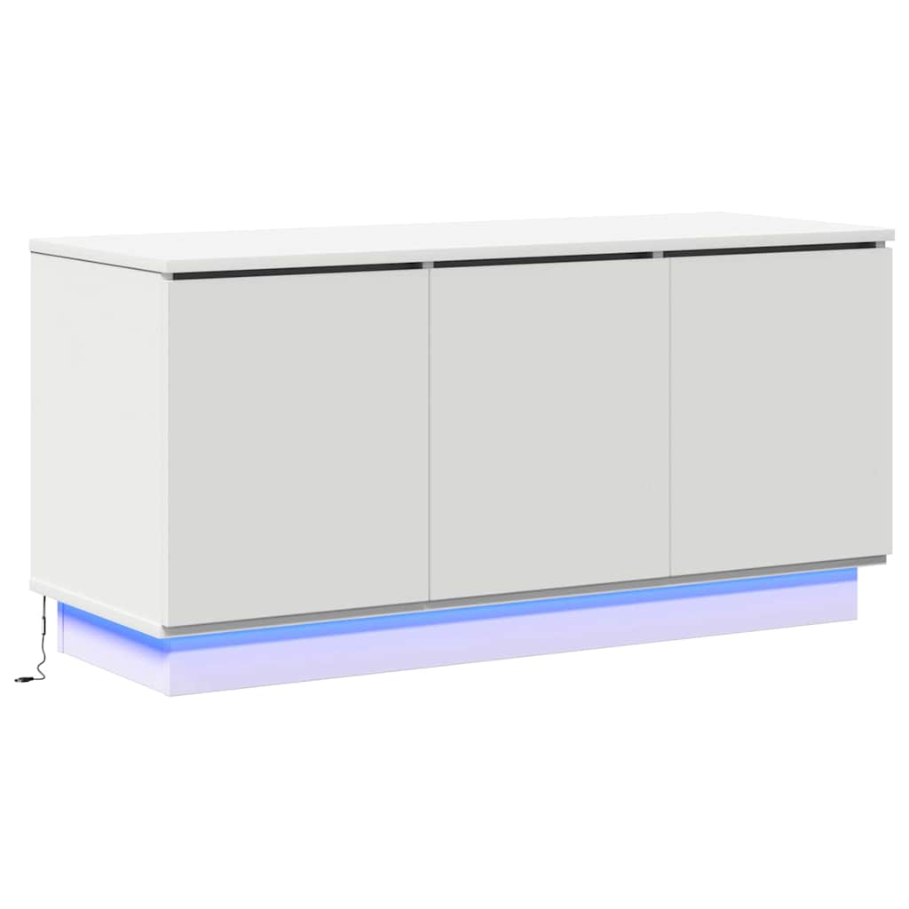 Cabinet TV cu LED Alb 100 x 38 x 49 cm Lemn compozit GartenMobel Dekor