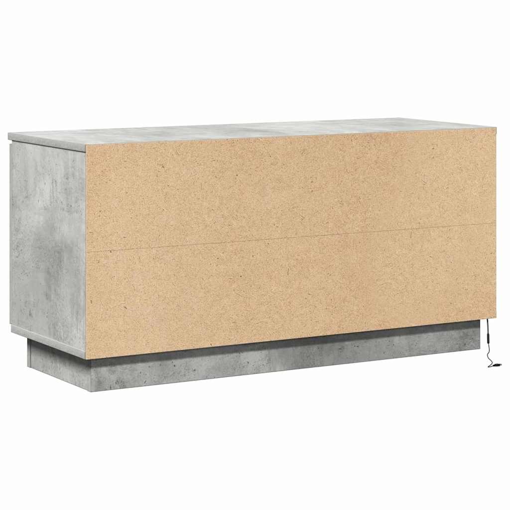 Cabinet TV cu LED Gri beton 100 x 38 x 49 cm Lemn compozit GartenMobel Dekor