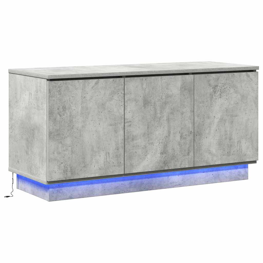 Cabinet TV cu LED Gri beton 100 x 38 x 49 cm Lemn compozit GartenMobel Dekor