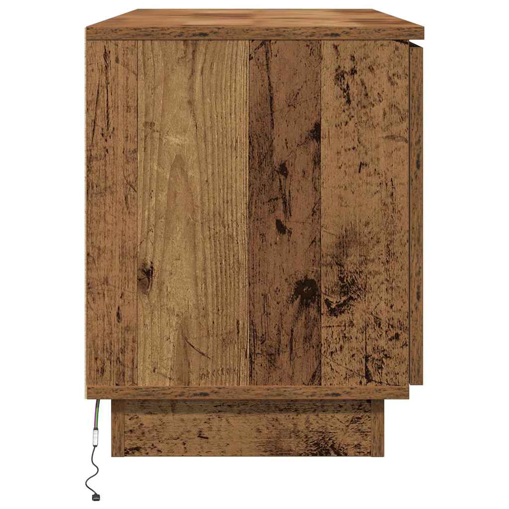 Cabinet TV cu LED Lemn Vechi 100 x 38 x 49 cm Lemn compozit GartenMobel Dekor