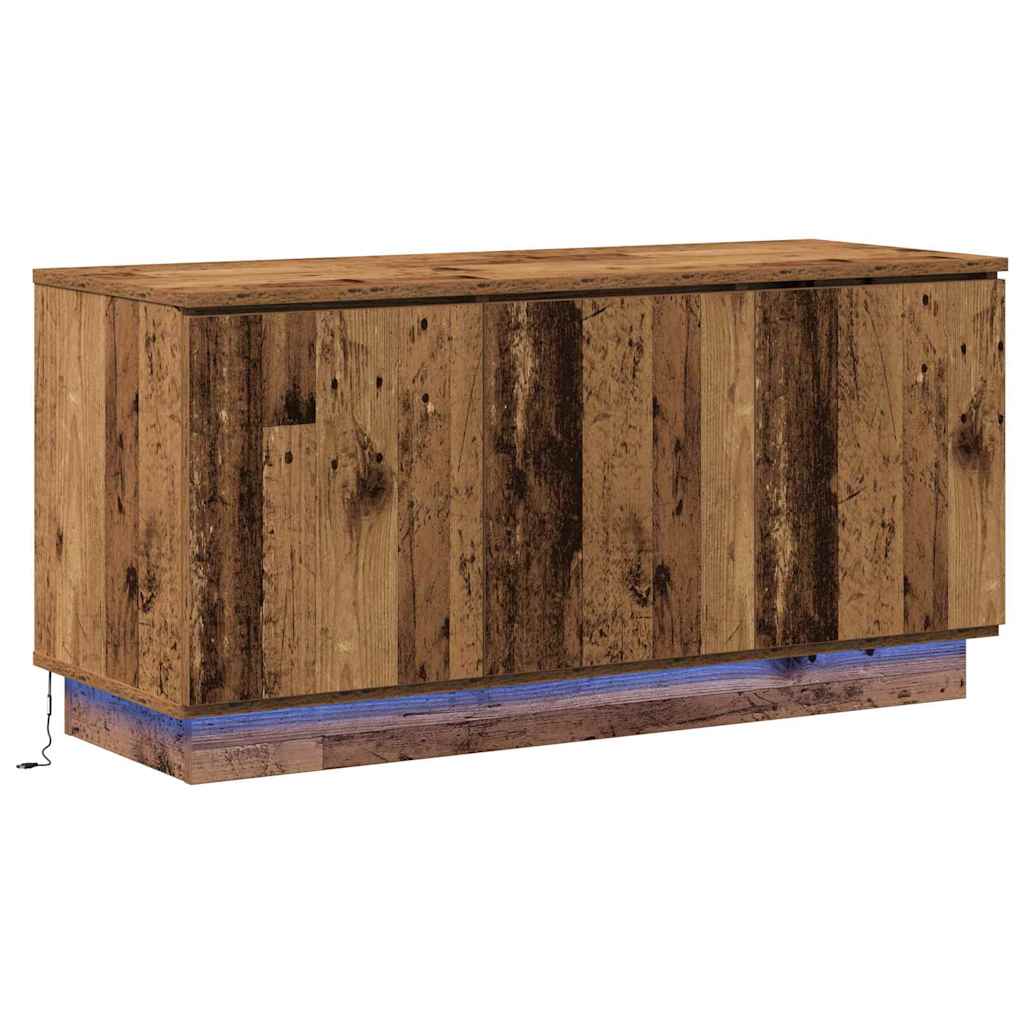 Cabinet TV cu LED Lemn Vechi 100 x 38 x 49 cm Lemn compozit GartenMobel Dekor