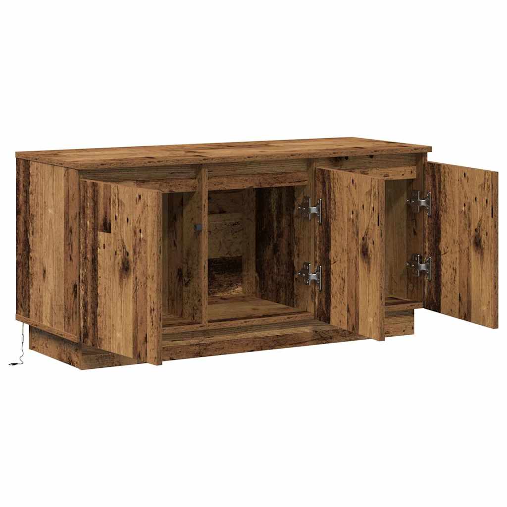 Cabinet TV cu LED Lemn Vechi 100 x 38 x 49 cm Lemn compozit GartenMobel Dekor
