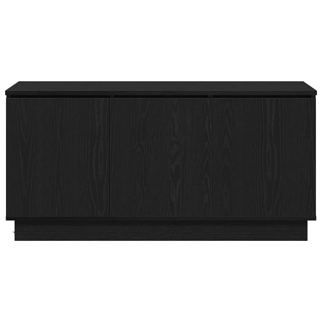 Cabinet TV cu LED Stejar negru 100 x 38 x 49 cm Lemn compozit GartenMobel Dekor
