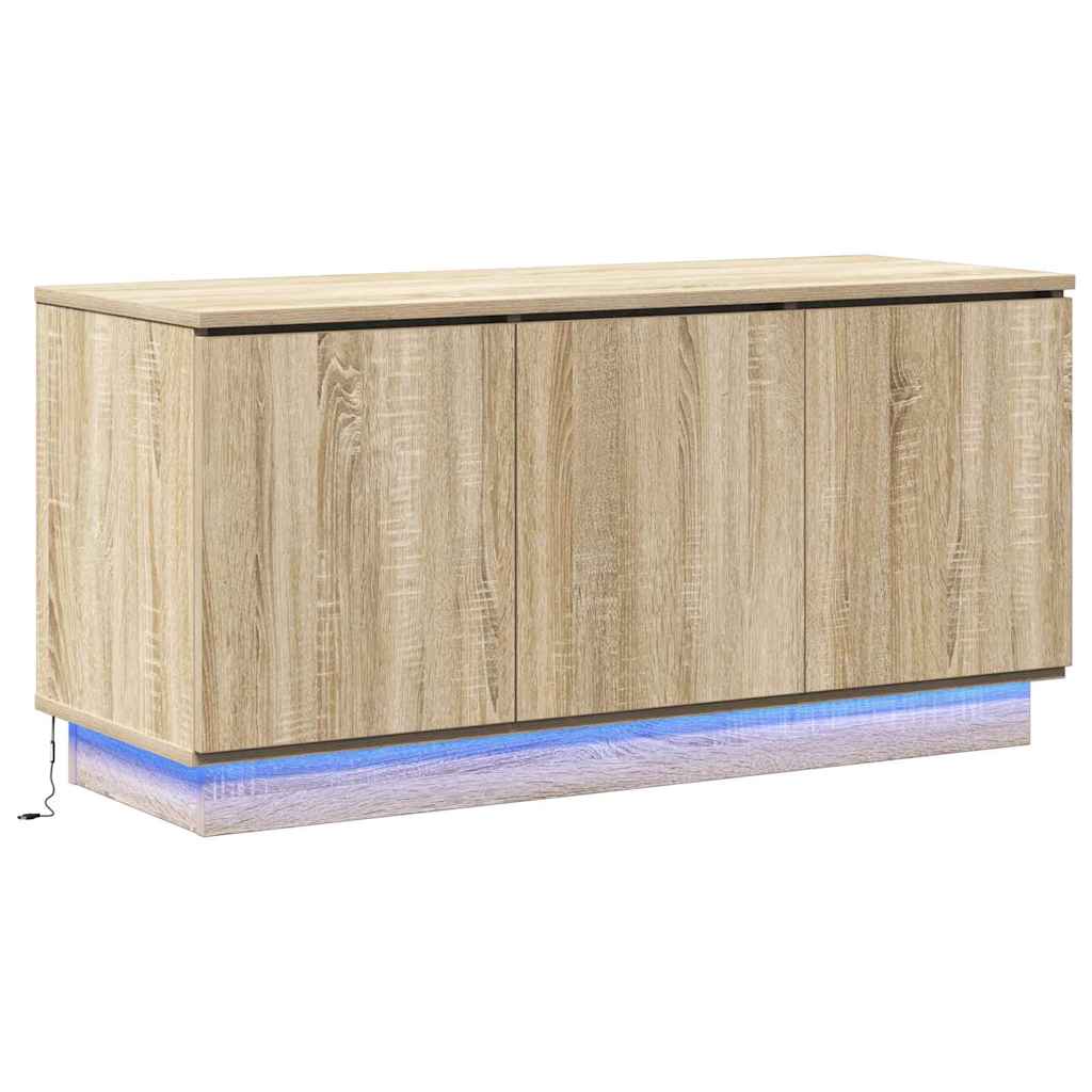 Cabinet TV cu LED Stejar sonoma 100 x 38 x 49 cm Lemn compozit GartenMobel Dekor