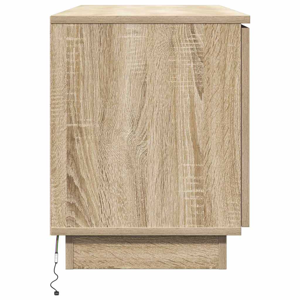 Cabinet TV cu LED Stejar sonoma 100 x 38 x 49 cm Lemn compozit GartenMobel Dekor