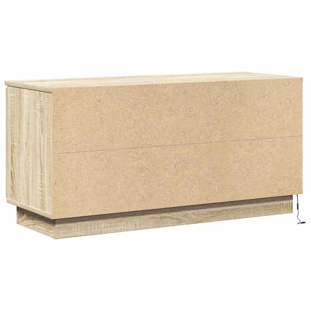 Cabinet TV cu LED Stejar sonoma 100 x 38 x 49 cm Lemn compozit GartenMobel Dekor