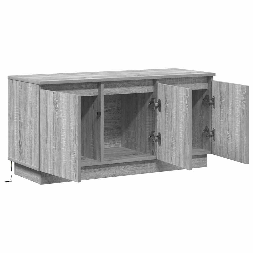 Cabinet TV cu LED sonoma gri 100 x 38 x 49 cm Lemn compozit GartenMobel Dekor