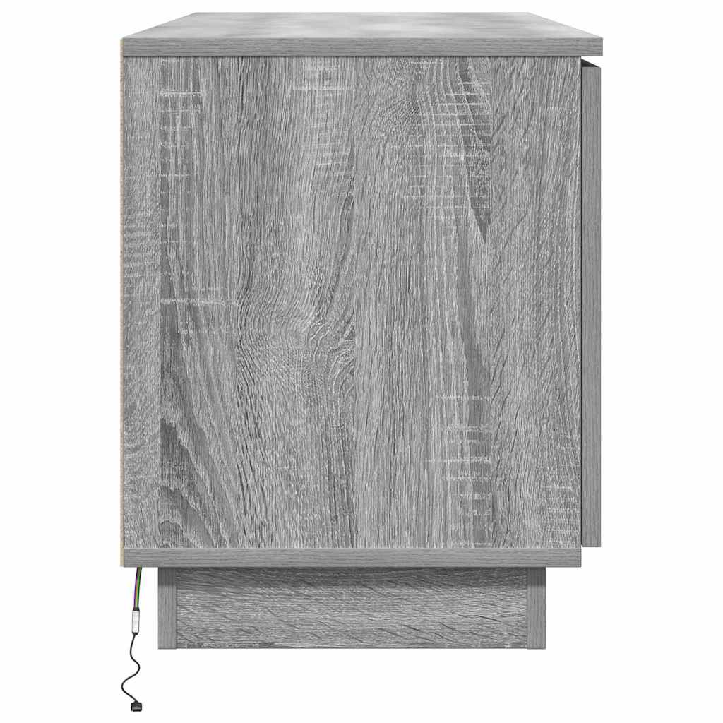 Cabinet TV cu LED sonoma gri 100 x 38 x 49 cm Lemn compozit GartenMobel Dekor