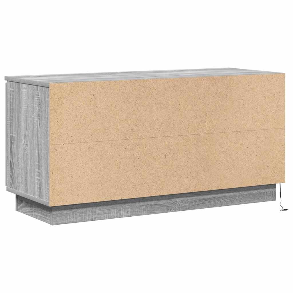 Cabinet TV cu LED sonoma gri 100 x 38 x 49 cm Lemn compozit GartenMobel Dekor