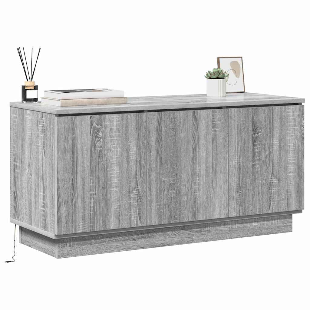 Cabinet TV cu LED sonoma gri 100 x 38 x 49 cm Lemn compozit GartenMobel Dekor