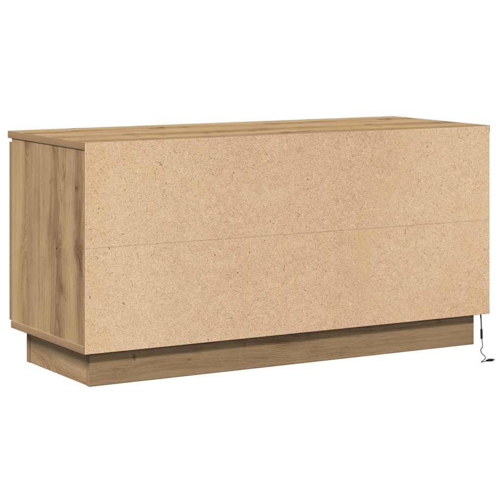Cabinet TV cu LED stejar artizanal 100 x 38 x 49 cm GartenMobel Dekor