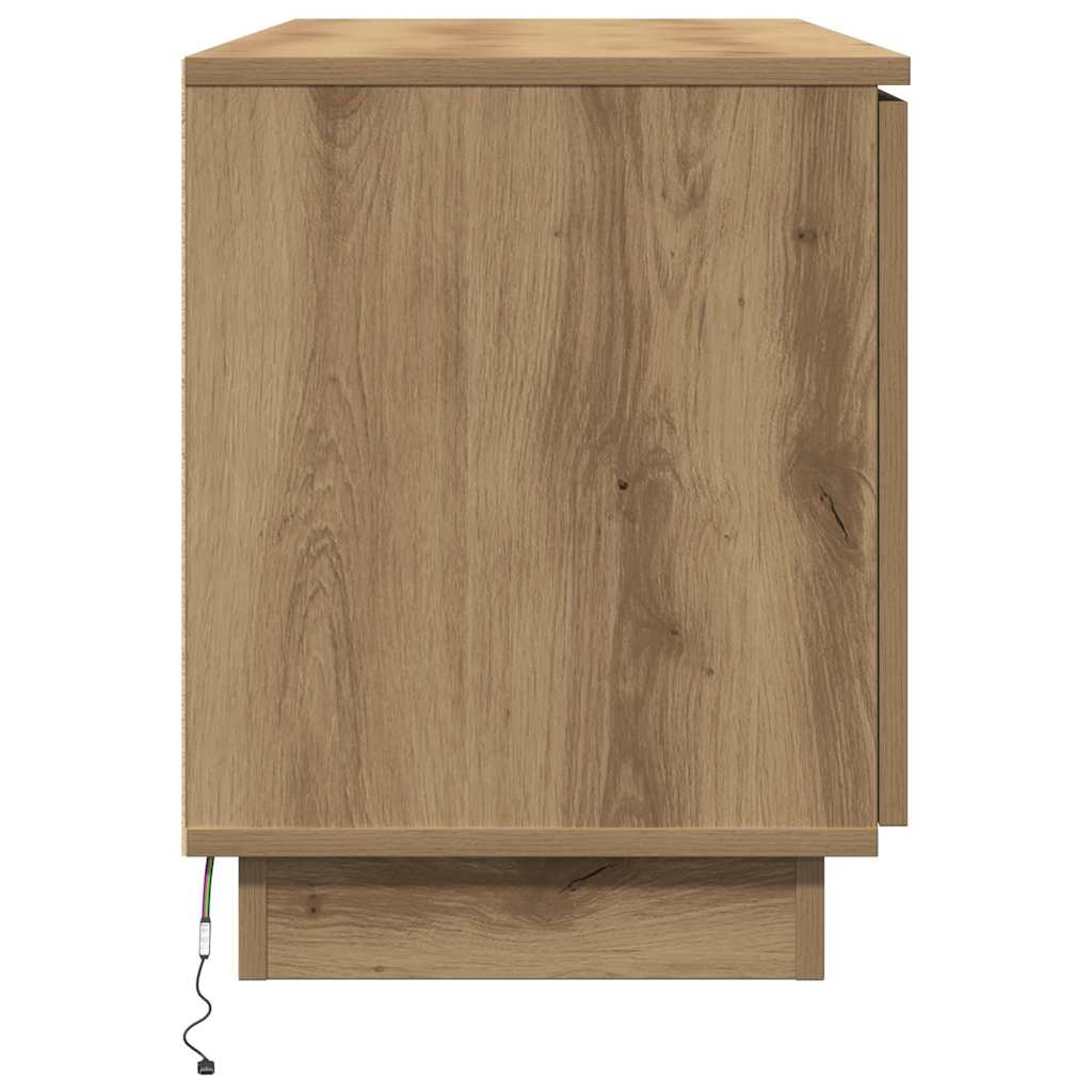 Cabinet TV cu LED stejar artizanal 100 x 38 x 49 cm GartenMobel Dekor