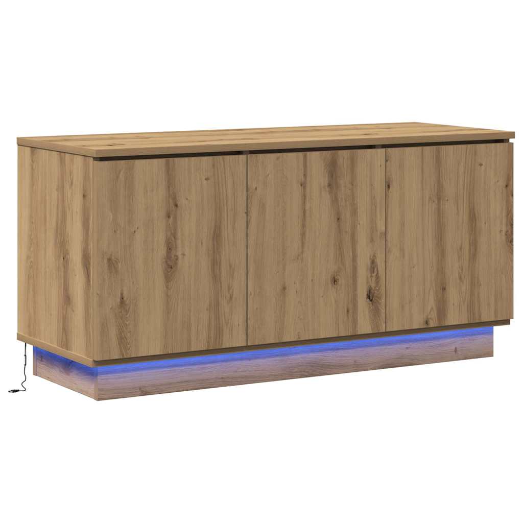 Cabinet TV cu LED stejar artizanal 100 x 38 x 49 cm GartenMobel Dekor