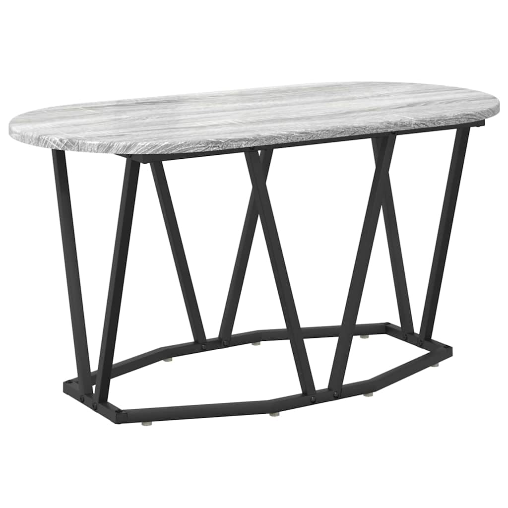 Masă de Cafea Gri 80 x 40 x 40.5 cm Lemn aranjat și metal GartenMobel Dekor