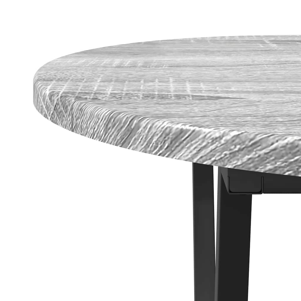 Masă de Cafea Gri 80 x 40 x 40.5 cm Lemn aranjat și metal GartenMobel Dekor