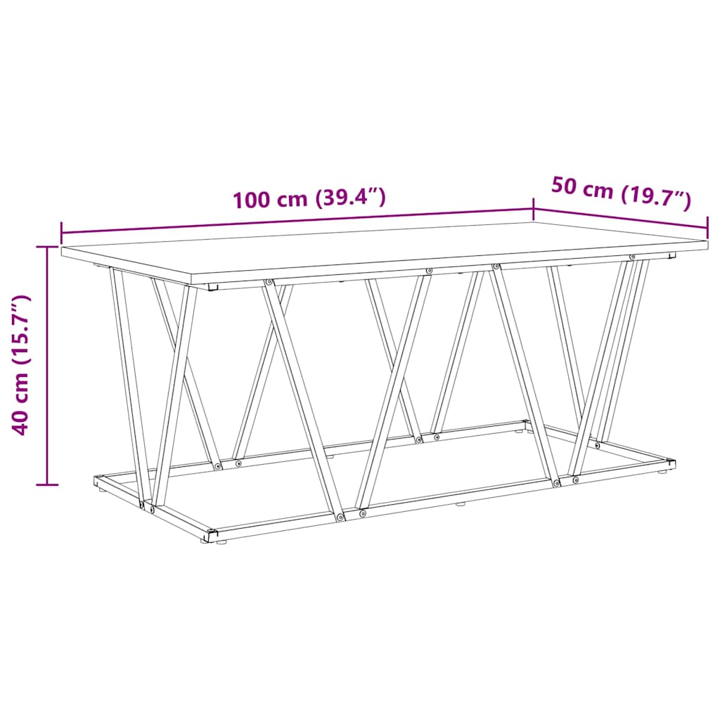 Masă de cafea Stejar sonoma 100 x 50 x 40 cm GartenMobel Dekor