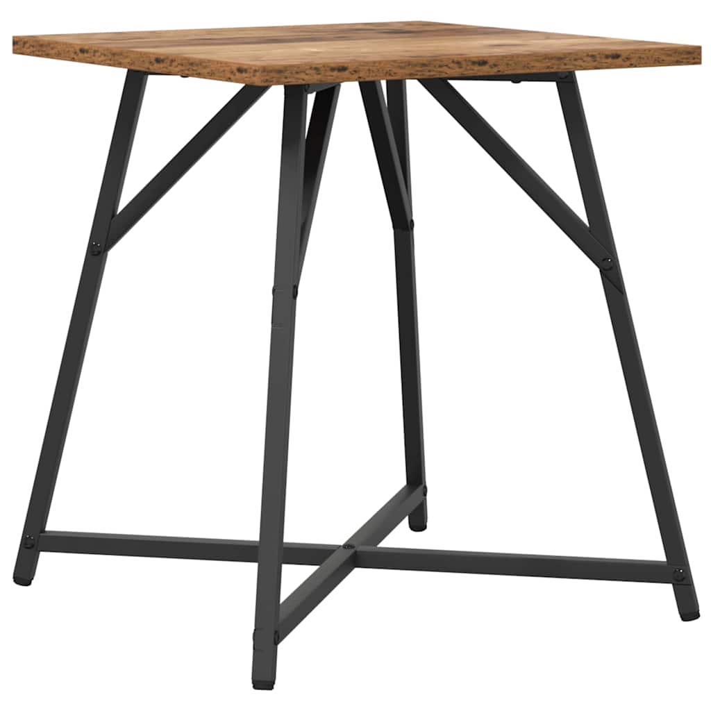 Set măsuțe laterale 2 pcs Lemn vechi și Negru 50 x 50 x 50 cm GartenMobel Dekor