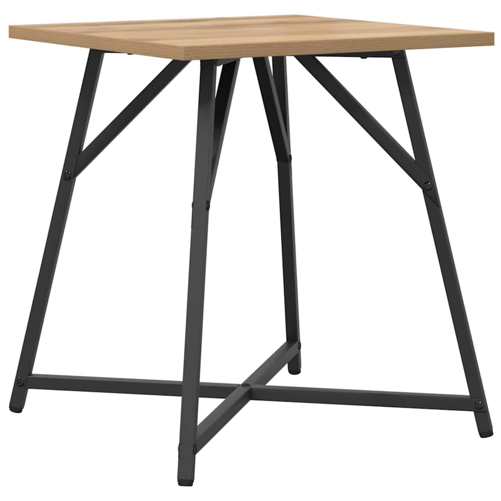 Set măsuțe laterale 2 pcs Stejar Artisan și Negru GartenMobel Dekor