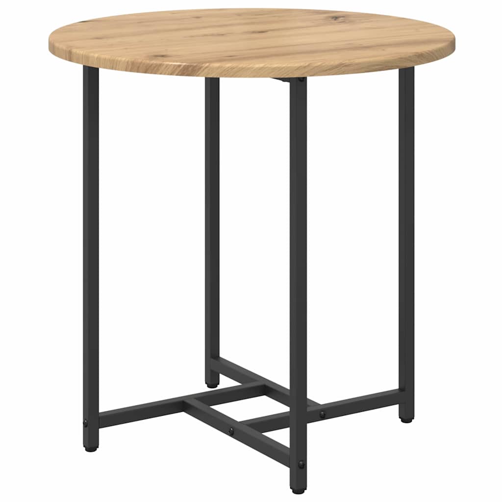 Set măsuțe laterale 2 pcs Stejar Artisan și Negru GartenMobel Dekor