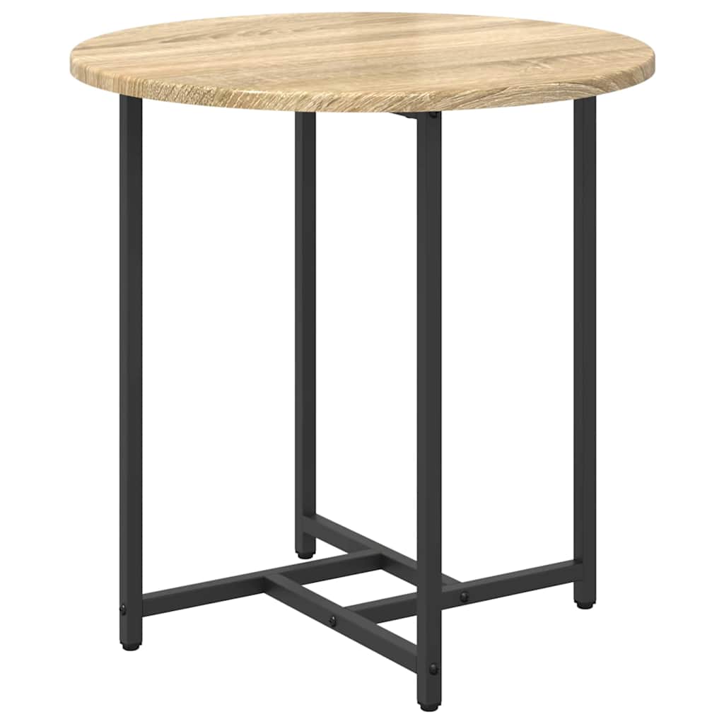 Set măsuțe laterale 2 pcs Stejar Sonoma și Negru GartenMobel Dekor