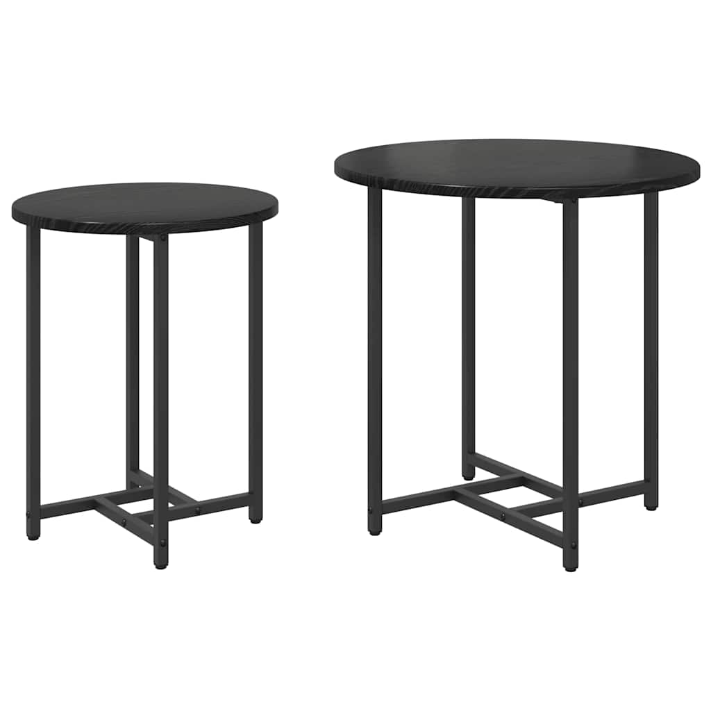 Set măsuțe laterale 2 pcs Stejar negru 50 x 50 x 50 cm GartenMobel Dekor