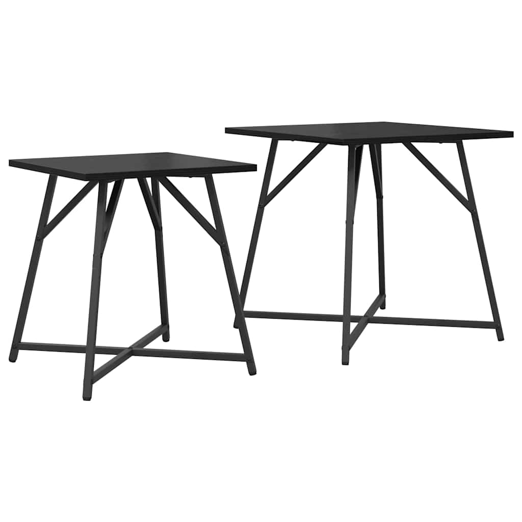 Set măsuțe laterale 2 pcs Stejar negru 50 x 50 x 50 cm GartenMobel Dekor