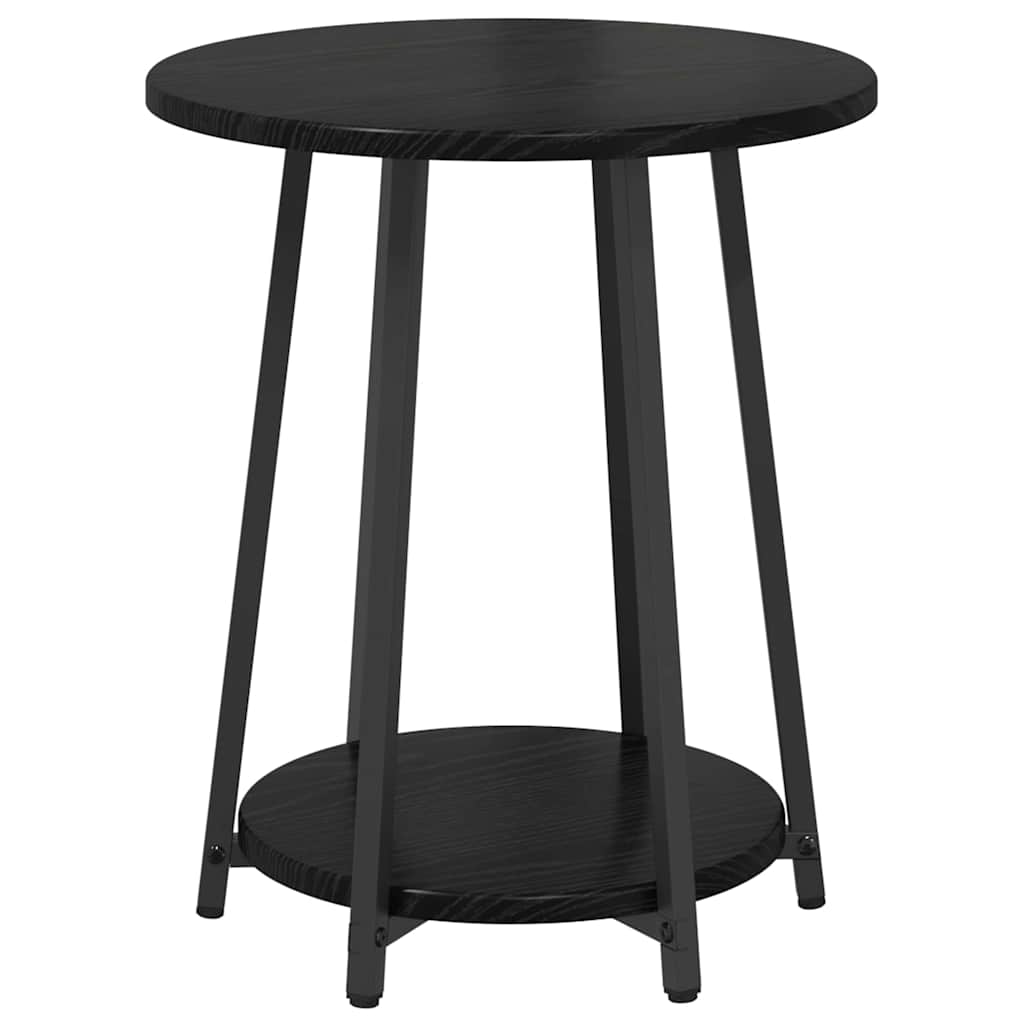 Set măsuțe laterale cu raft 2 pcs Stejar negru 50 x 50 x 51 cm GartenMobel Dekor