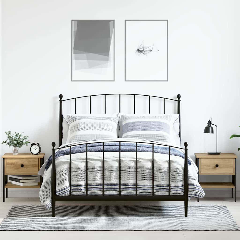 Cabinet de Noptieră 2 pcs stejar artizanal 40 x 42 x 45 cm GartenMobel Dekor