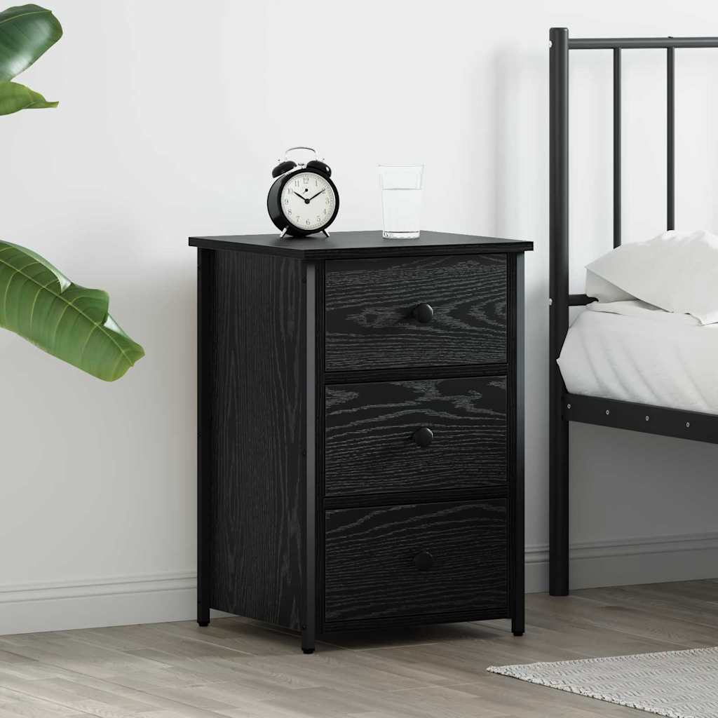 Cabinet de Noptieră cu sertar Stejar negru 40 x 36 x 60 cm GartenMobel Dekor