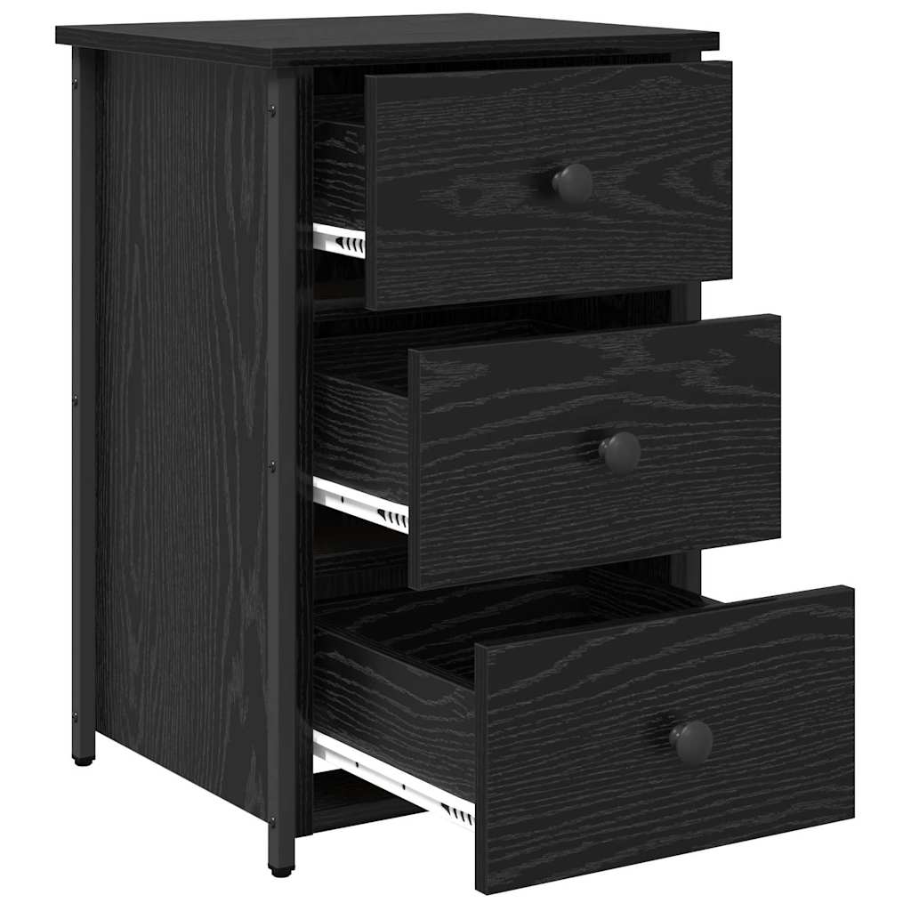 Cabinet de Noptieră cu sertar Stejar negru 40 x 36 x 60 cm GartenMobel Dekor