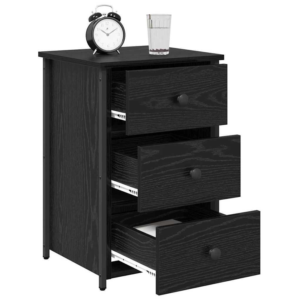 Cabinet de Noptieră cu sertar Stejar negru 40 x 36 x 60 cm GartenMobel Dekor