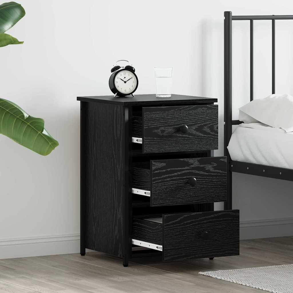 Cabinet de Noptieră cu sertar Stejar negru 40 x 36 x 60 cm GartenMobel Dekor