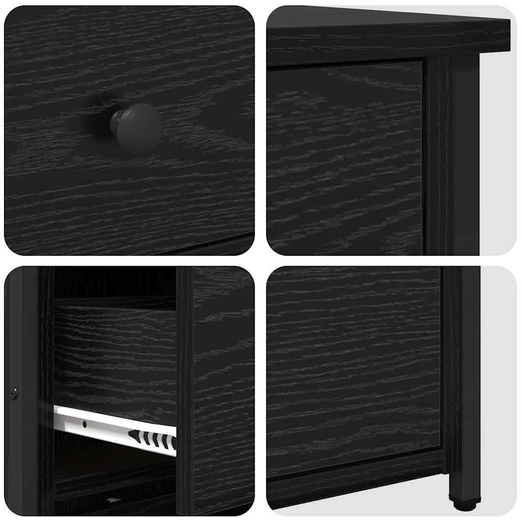 Cabinet de Noptieră cu sertar Stejar negru 40 x 36 x 60 cm GartenMobel Dekor