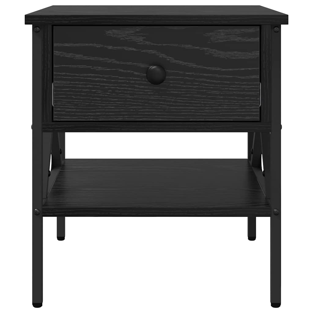 Cabinet de Noptieră cu sertar Stejar negru 40 x 42 x 45 cm GartenMobel Dekor