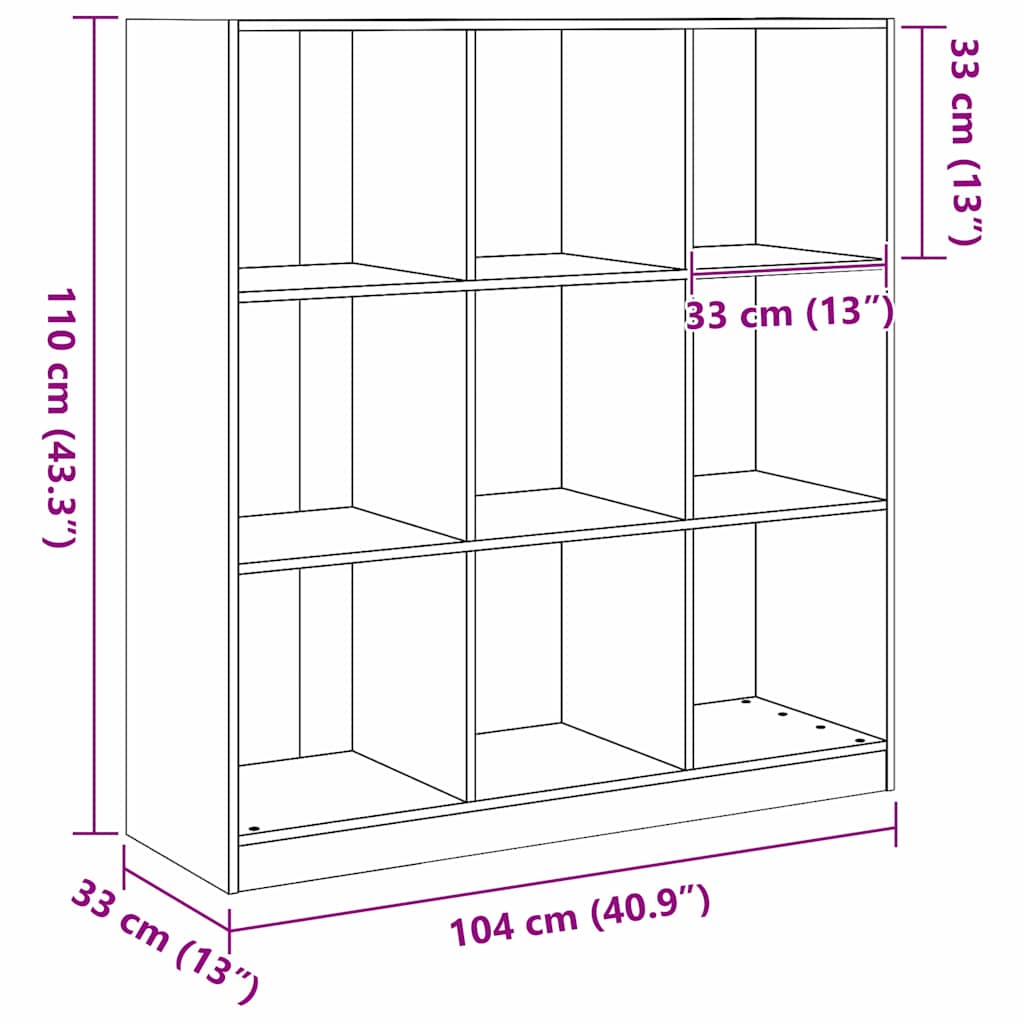 Cămară de Carte / Divizor de Cameră Maro ceruit 104 x 33 x 110 cm GartenMobel Dekor