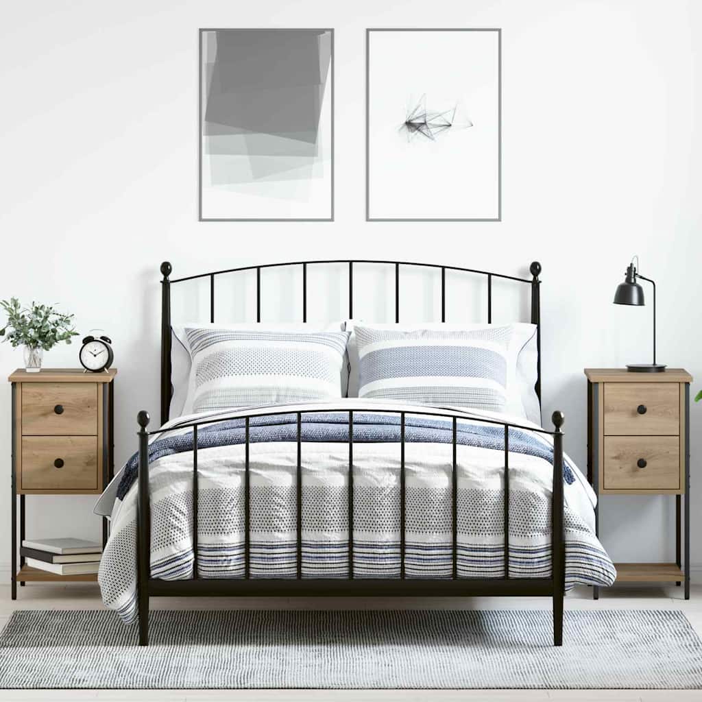 Dulap de noapte 2 pcs stejar artizanal 32 x 42 x 70 cm GartenMobel Dekor