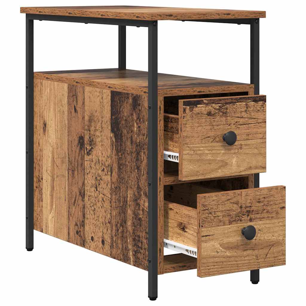 Dulap de noapte Lemn vechi 30 x 60 x 60 cm Lemn compozit GartenMobel Dekor